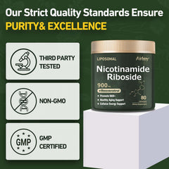 Airboy NADPlus label detail confirms ISO/IEC third-party testing for potency.