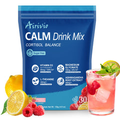 Airivio Super Cortisol Drink packaging for easy, on-the-go stress support.