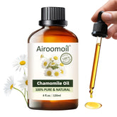 Airoomoil Chamomile oil bottle showing pure Roman chamomile for calming aromatherapy