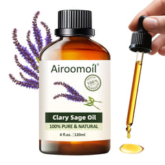 airoomoil Clary Sage essential oil bottle for pure calming fragrance