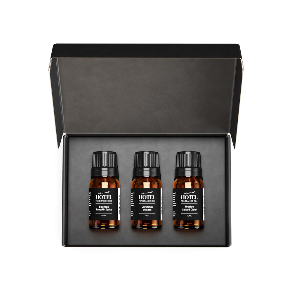 Air-Scent holiday diffuser oil set, front view, ideal for holiday gifting.