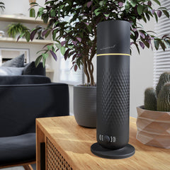 Air-Scent diffuser side angle promotes discreet fragrance in office spaces.