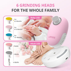 AIRSEE magnetic base with organized storage for replacement heads