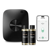 Airversa table-top diffuser delivering continuous aroma for living spaces, creating a calming atmosphere.