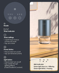 Airversa diffuser offers 3 mist settings for customizable aroma intensity.