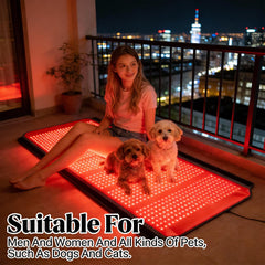 AIWOXING 1260 LEDs close-up shows dense LED array for effective therapy.