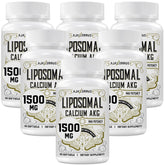 AJAXERRUE Liposomal Ca AKG bottle shown for daily energy support.