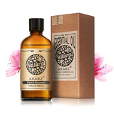 AKARZ Peach Blossom Essential Oil bottle in amber glass, preserving aroma for DIY skincare.