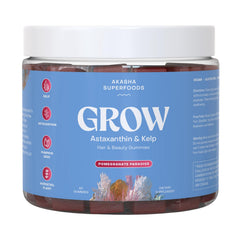 Akasha Grow Hair Gummies bottle ready for daily hair support routine.