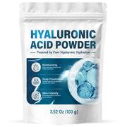AKQBPN Hyaluronic Acid Powder bottle for deep hydration on the skin.