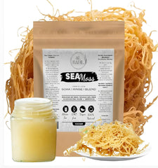 al badil Golden Sea Moss sun-dried bag ready for soaking and gel prep