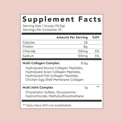 Alaya Naturals Multi Collagen Vanilla powder dissolving in liquid, odorless and tasteless for smooth drinks.