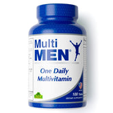 ALFA VITAMINS Multi Men bottle label highlighting full vitamin and mineral spectrum for daily wellness