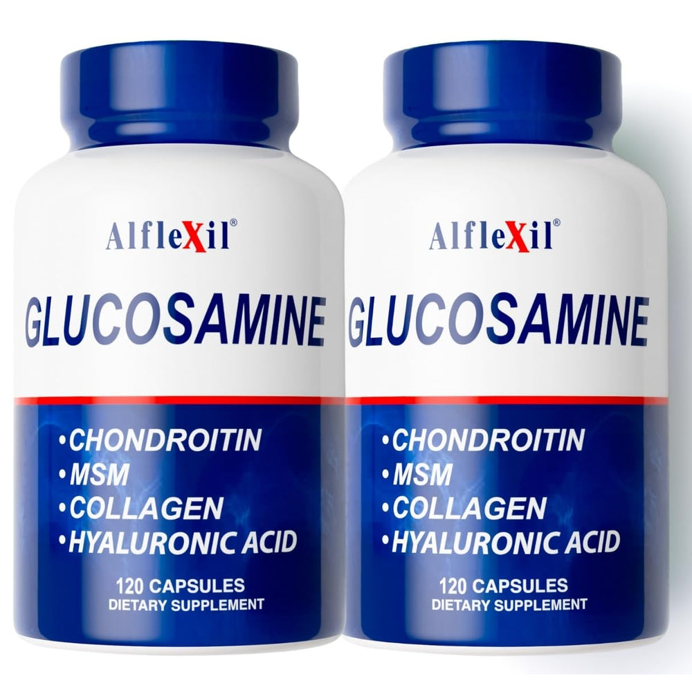 ALFLEXIL premium bottle with capsules promoting joint comfort.