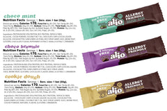 Close-up of Alio packaging highlighting allergen-free, plant-based ingredients