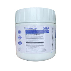 Alkaline Care Magnesium Citrate powder dissolved in a glass showing a calming beverage.