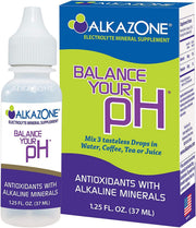 AlkaZone bottle with dropper on kitchen counter for easy daily use.