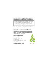 Label detail showcases 400 mg potency per capsule from All About Neem.