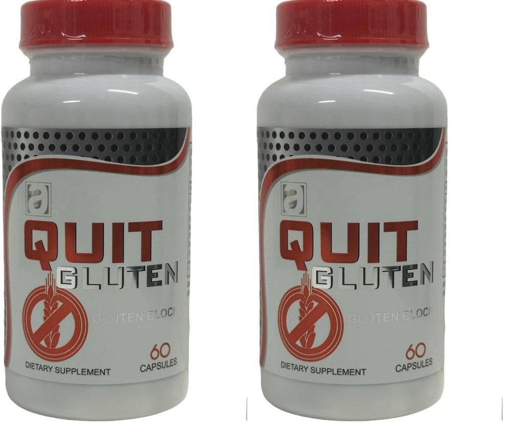 All Nue Quit Gluten pack two bottles offer digestive comfort after gluten-containing meals