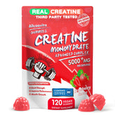 Allcoovita Creatine Gummy bottle front for convenient workout support.