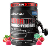 Allcoovita Creatine Gummy bottle with strawberry flavor, ideal for on-the-go focus and energy
