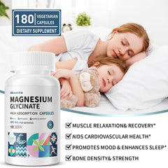 Allcoovita label emphasizes non-GMO magnesium glycinate ingredients.