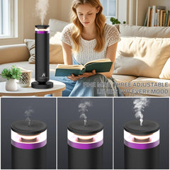 Allen Admonds Waterless Diffuser in a large room demonstrates wide fragrance reach.