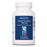 Allergy Research Group Acetyl-L-Carnitine 500mg bottle supports energy metabolism.