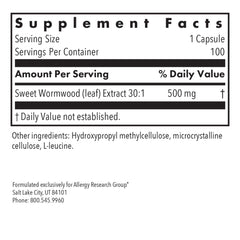Allergy Research Group Artemisia leaf extract closeup highlights concentrated plant content for daily use