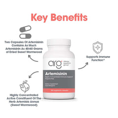 Allergy Research Group Artemisinin bottle and glass setup for convenient daily use