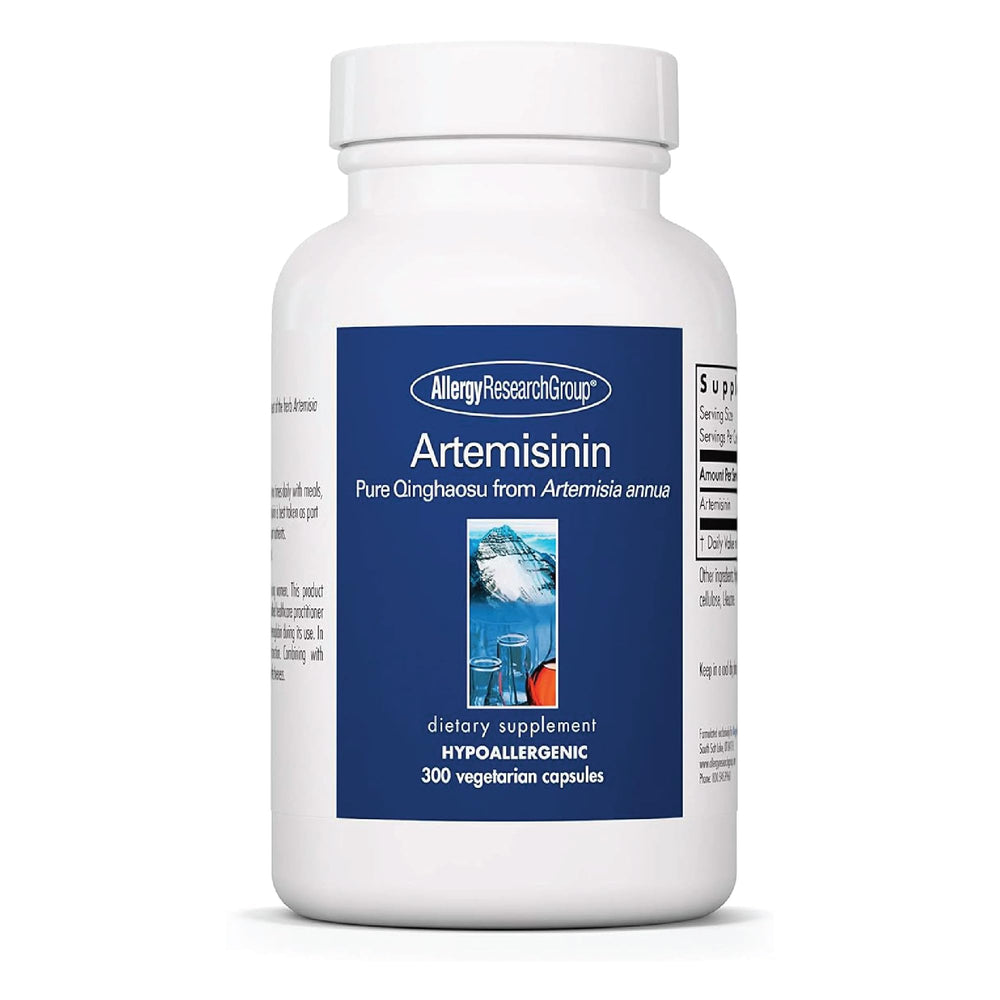 Allergy Research Group Artemisinin capsules bottle close-up for hypoallergenic daily support