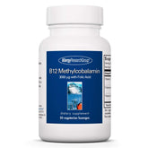 Allergy Research Group B12 bottle showing pure, hypoallergenic daily supplement