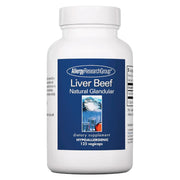 Allergy Research Group beef liver supplement bottle for daily nutrient support.