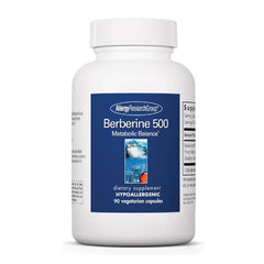 Allergy Research Group berberine 500mg bottle, supporting metabolic balance and gut flora