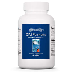 Allergy Research Group DIM Palmetto softgels bottle front view for prostate support.