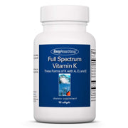 Allergy Research Group Full Spectrum Vitamin K bottle shown for daily wellness use.