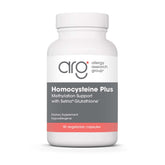 Allergy Research Group Homocysteine Plus bottle pour showcases easy daily use for supporting cardiovascular health.