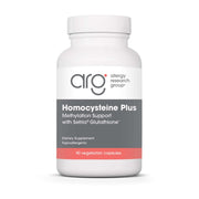 Allergy Research Group Homocysteine Plus bottle pour showcases easy daily use for supporting cardiovascular health.