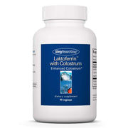 Allergy Research Group Laktoferrin with Colostrum bottle shows hints of immune support potential.