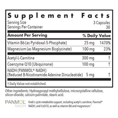Allergy Research Group Mito Cofactors bottle back detailing ingredients for informed use