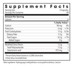 Allergy Research Group Modified Citrus Pectin label highlights reduced molecular weight for better absorption.