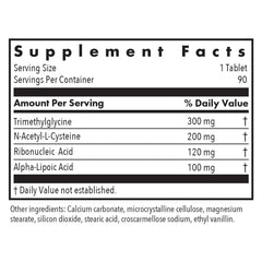 Allergy Research Group NAC Enhanced tablets close-up emphasizes pure NAC content.