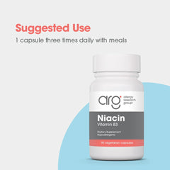 Product packaging highlights quality-sourced ingredients for Niacin.