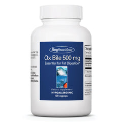 Allergy Research Group Ox Bile 500mg capsules highlight fat digestion support