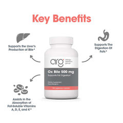 Ox Bile packaging side view from Allergy Research Group