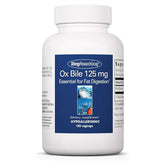 Allergy Research Group Ox Bile capsules bottle for easy daily digestive support.