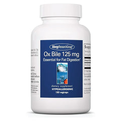 Allergy Research Group Ox Bile capsules bottle for easy daily digestive support.