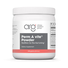 Allergy Research Group Perm A Vite powder bottle for gut health support.