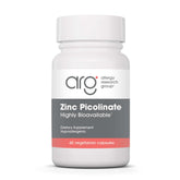 ARG Zinc Picolinato: botella con cápsulas vegetarianas para apoyar el sistema inmune.