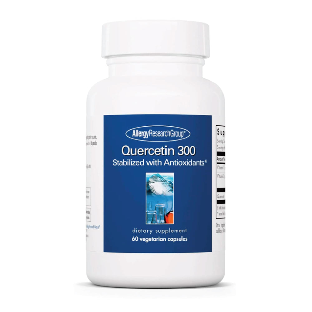 Allergy Research Group Quercetin 300 bottle front view showing hypoallergenic immune-support formula